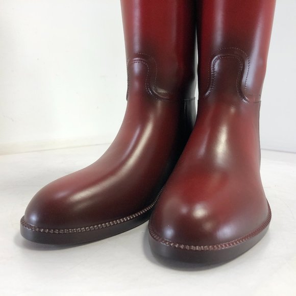 NWT Aigle Womens "Start" Equestrian Rain Boots in Rouge, Medium Calf Width - Picture 7 of 8